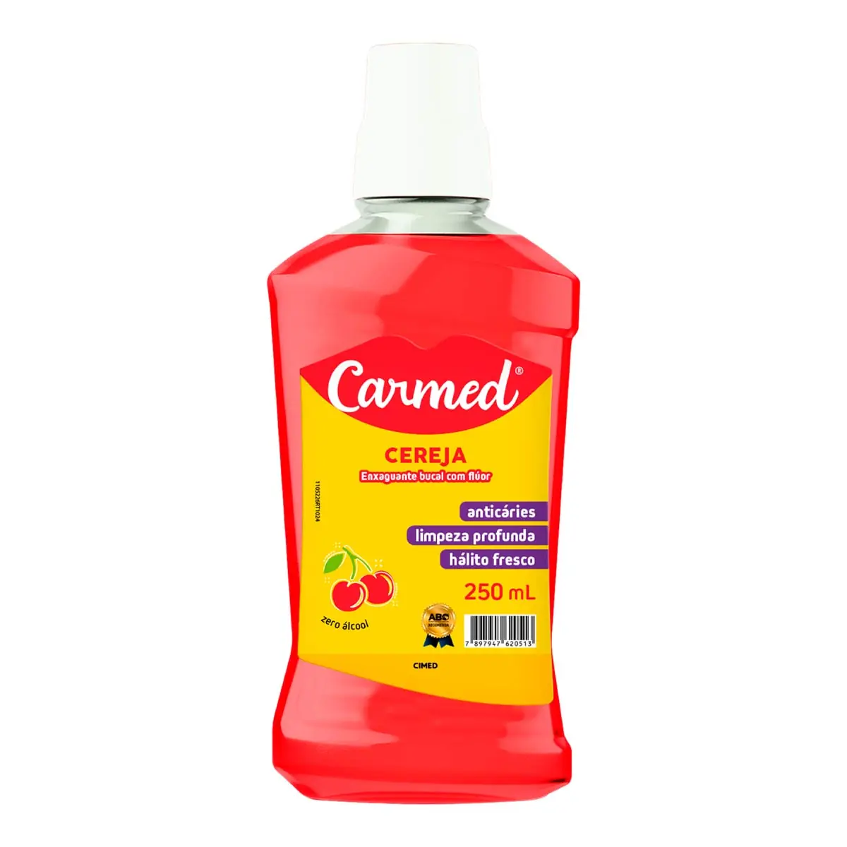 Enxaguante Bucal Zero álcool Cereja Carmed Frasco 250ml
