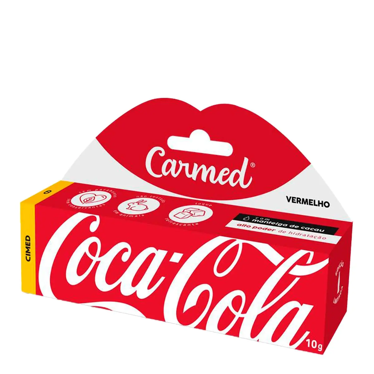 Hidratante Labial Coca Cola Vermelho 10g 105512 Carmed