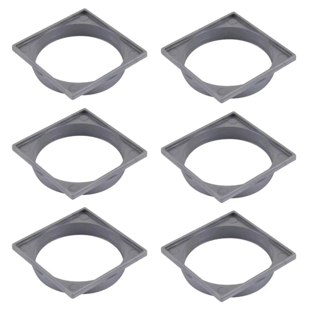 Kit 6 Porta Grelha Para Ralo Quadrado Caxilho Cinza 150mm Tigre
