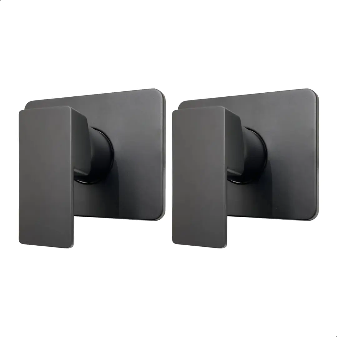 Kit 2 Acabamentos P/registro Monocomando Padrão Docol Preto