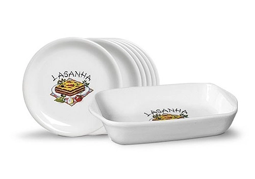 Conjunto Para Lasanha Scalla Branco