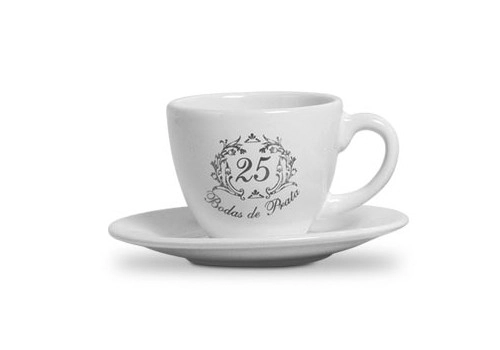 Cj.xicara Cafe C/pires Scalla Standard Bodas Prata
