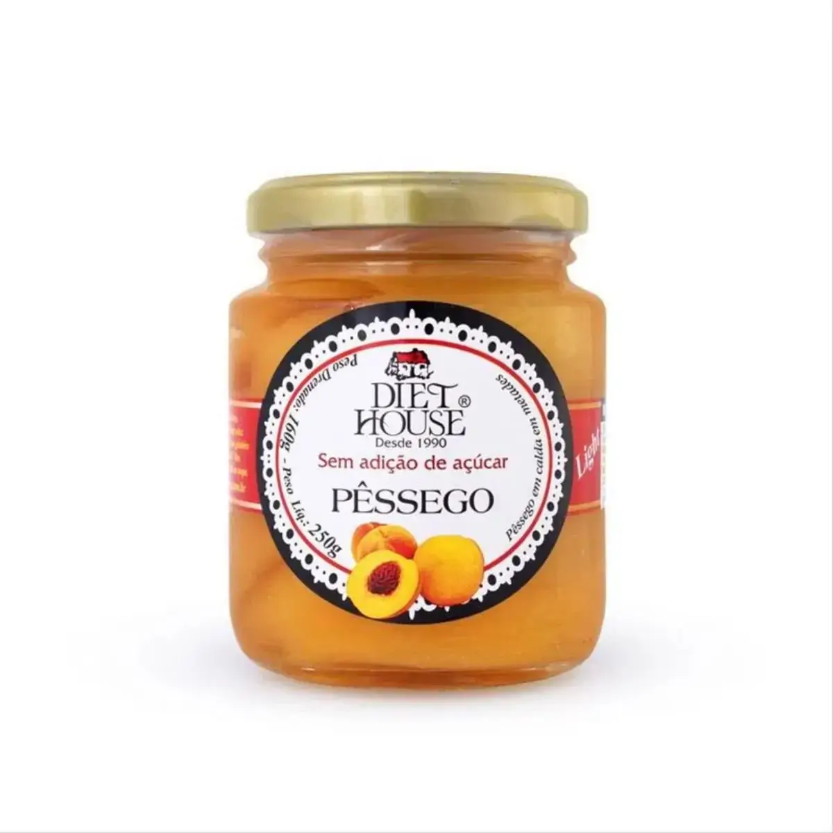 Doce Pêssego em Calda Diet House 250g