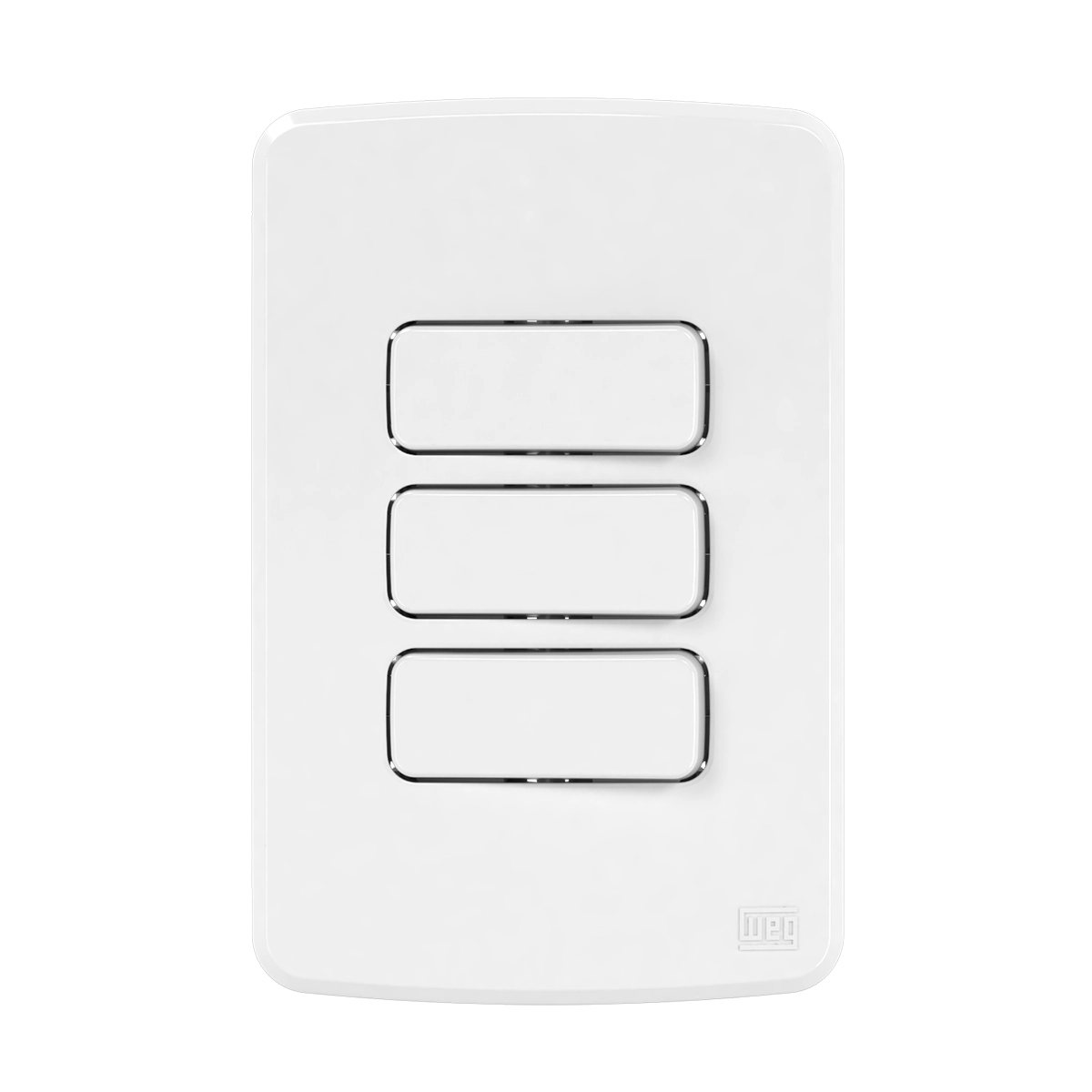 Conjunto de 3 Interruptores Simples 10A/250V 4x2 Composé Branco WEG
