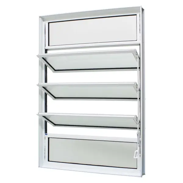 Janela Basculante Alumínio Branco 100x100x6cm Jap Caribe Max