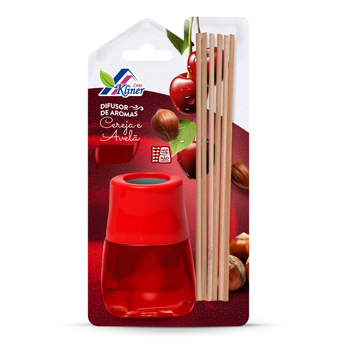 Difusor Varetas Casa Kiner 100ml Cereja/avela