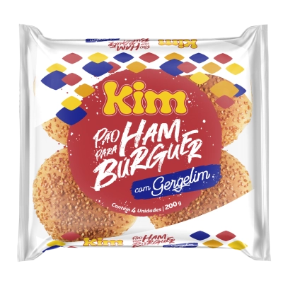 Pão Para Hambúrguer Com Gergelim Kim Pacote 200g