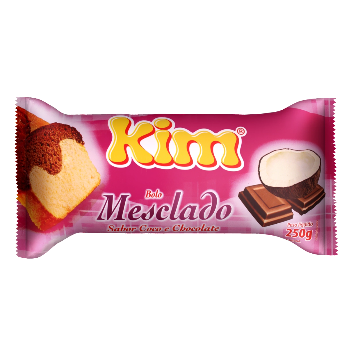 Bolo Mesclado Coco E Chocolate Kim Pacote 250g