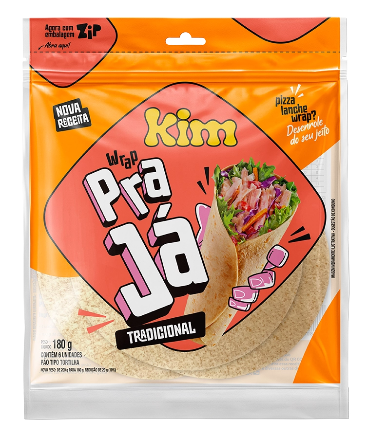 Massa Tortilha Tradicional Kim Pacote 200g