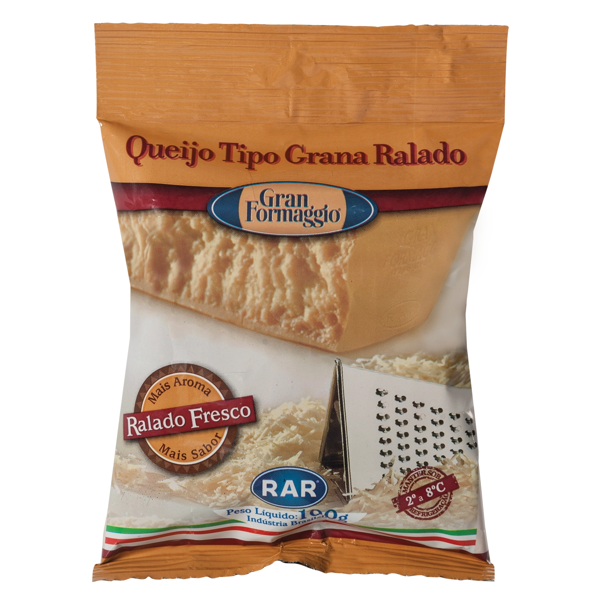 Queijo Tipo Grana Ralado RAR Pacote 100g