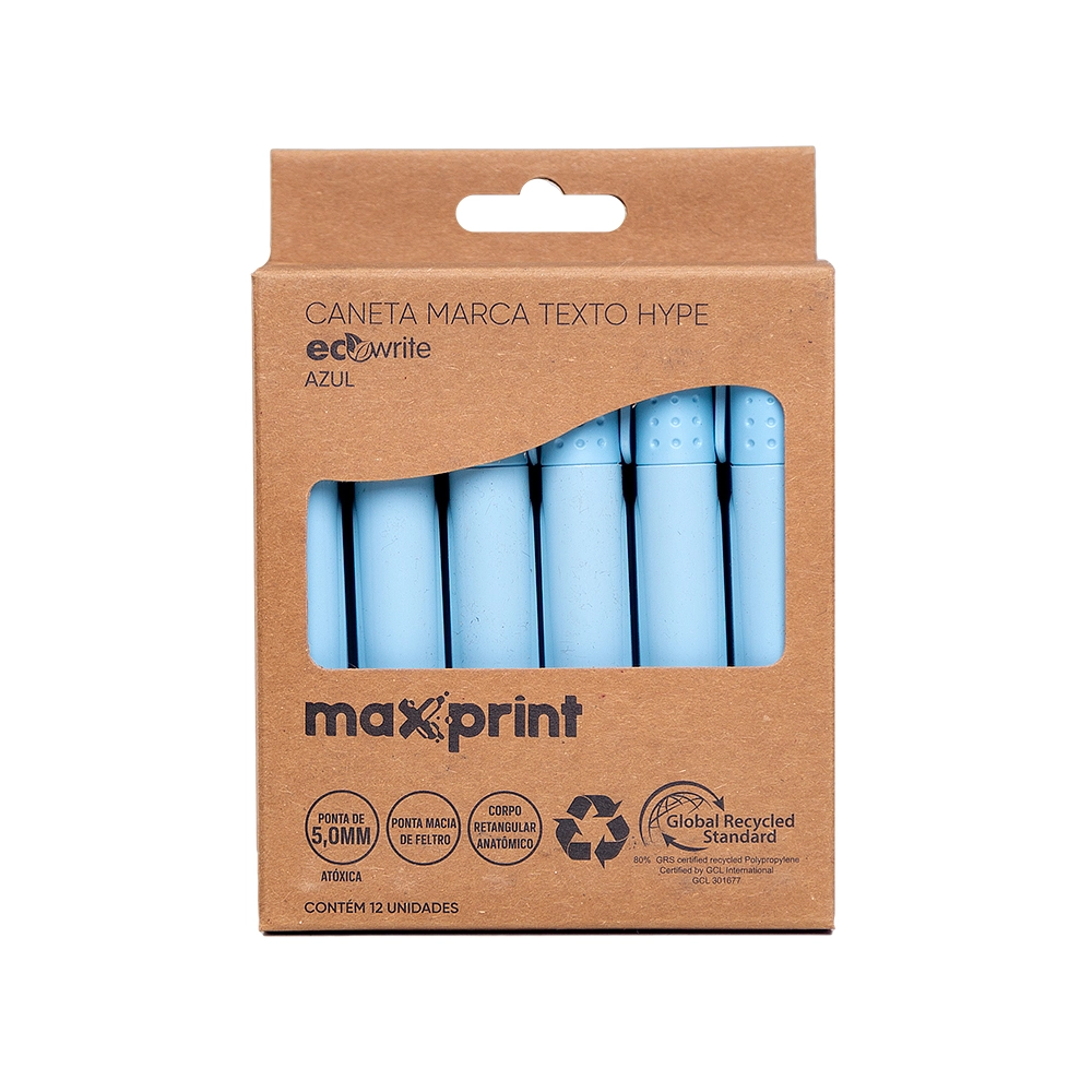 Marca Texto Ecologico Hype Azul 70000105 Maxprint