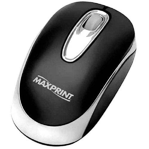 Mouse óptico Usb Preto/prata Maxprint