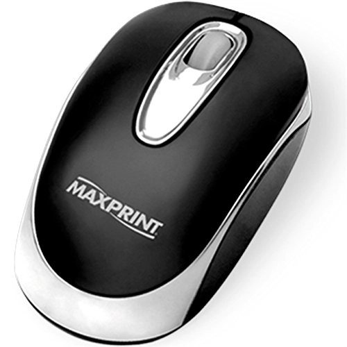 Mouse óptico Usb Preto/prata Maxprint