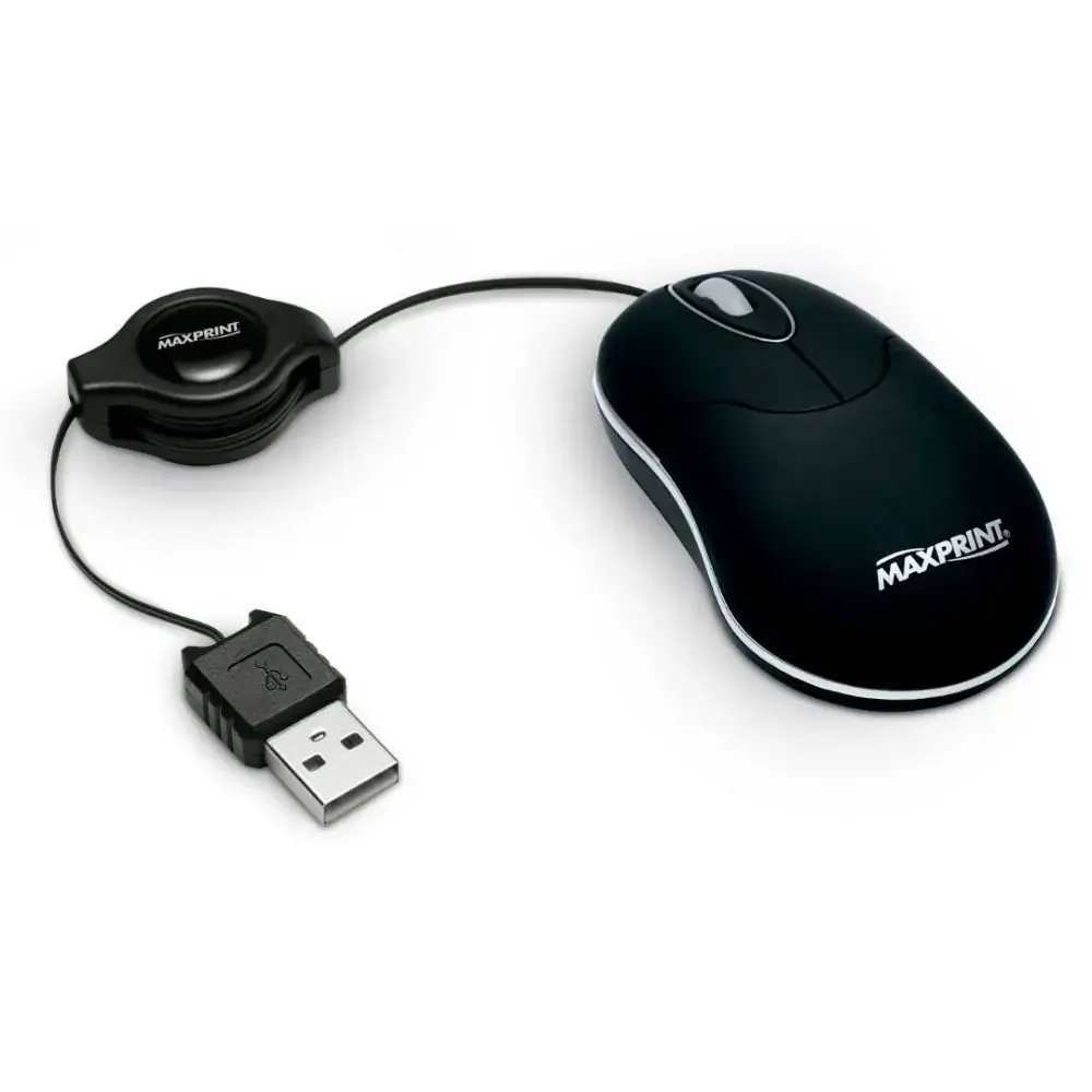 Mouse Maxprint Retratil Usb Ref60343 5 Unidade