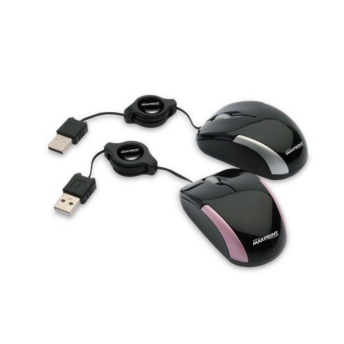 Mouse Maxprint Mini Prata/preto Usb 60604 7 Unidade