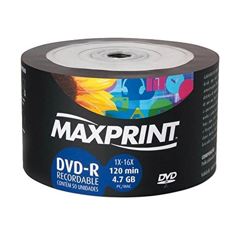 Dvd R Bulk Maxprint 4.7gb/120min 16x Pino C/ 50