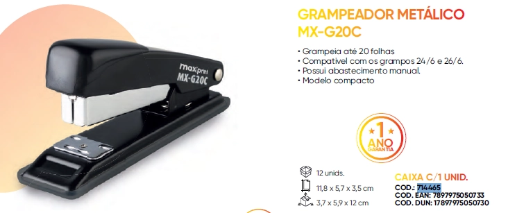 Grampeador Maxprint Metalico Ref.714465 Un