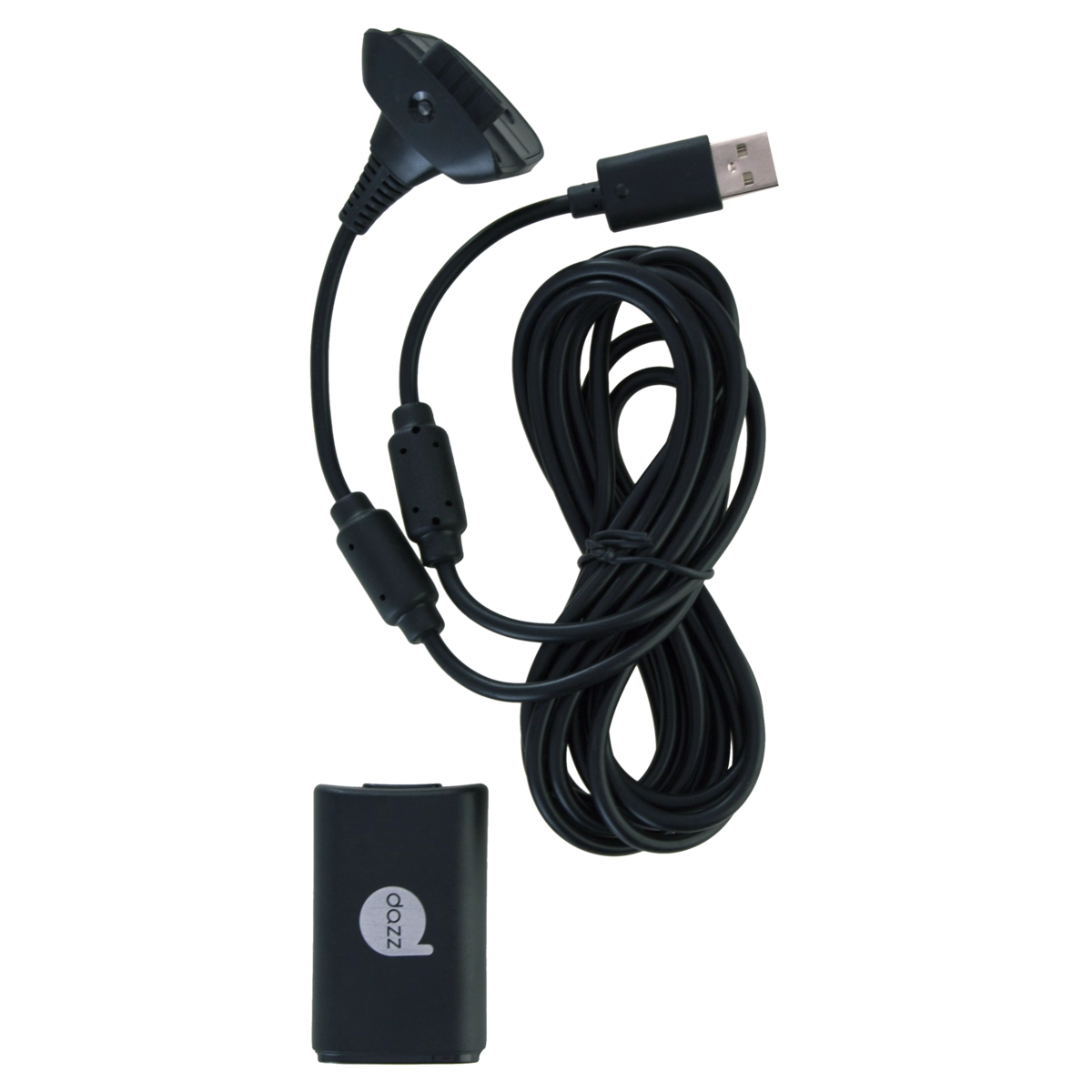 Kit Carregador 2 Em 1 Preto Xbox 360 Dazz