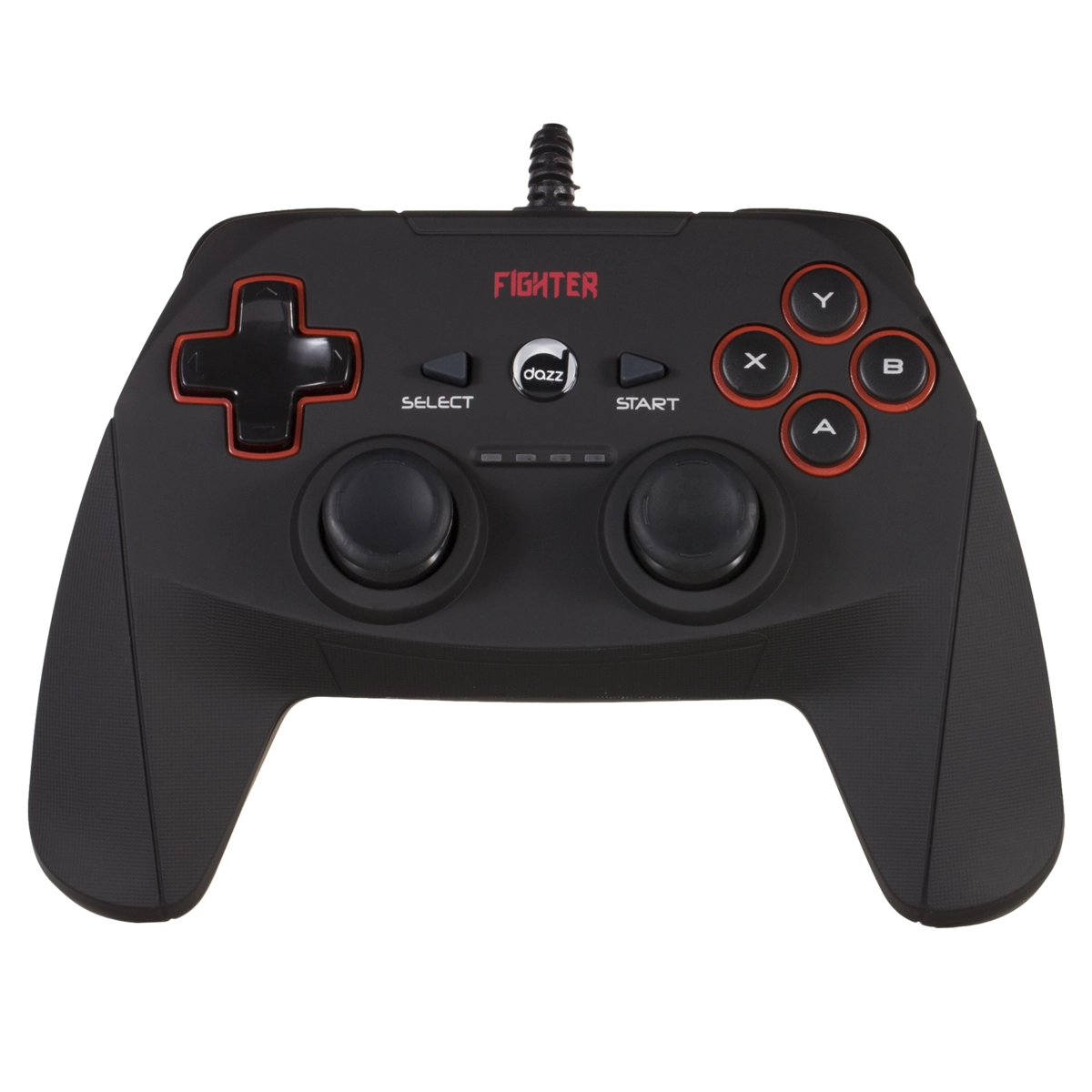 Controle Com Fio Preto Fighter Dual Shock Pc/ps3 Dazz