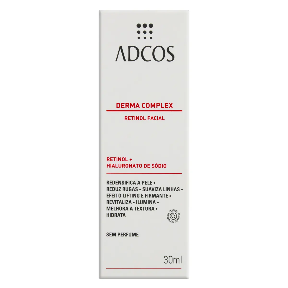 Solução Anti Idade Retinol Sem Perfume Adcos Derma Complex Caixa 30ml
