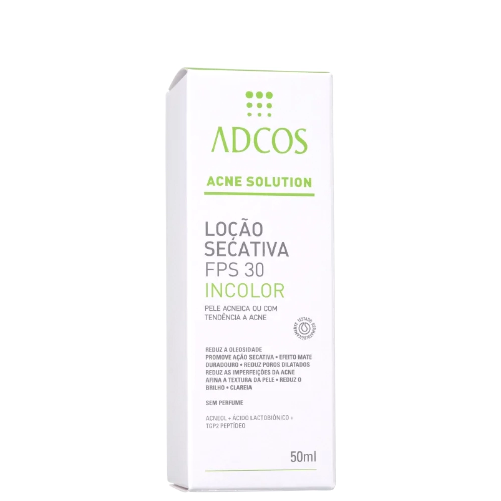 Acne Solution Adcos Loção Secativa Fps 30 Incolor 50ml