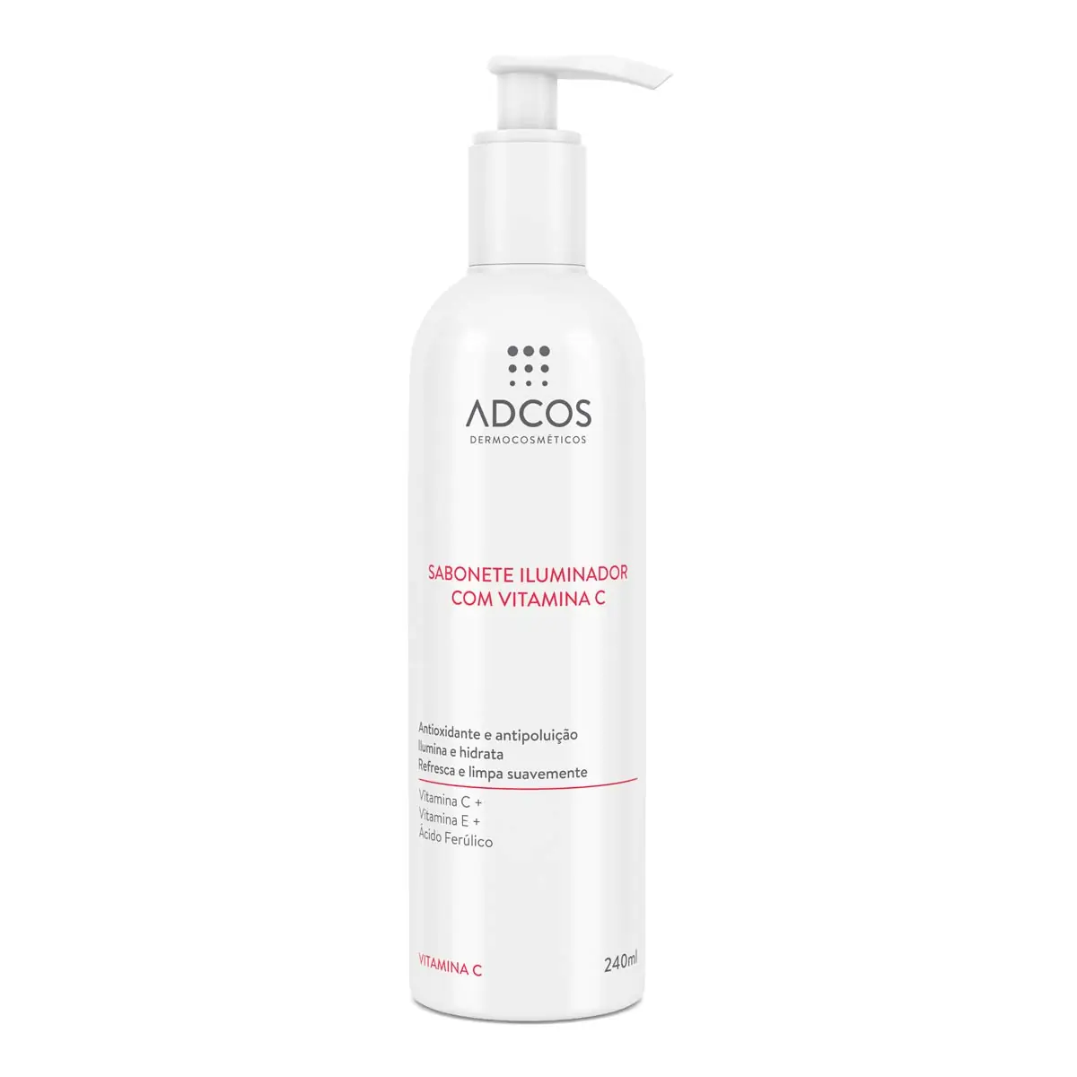 Sabonete Líquido Iluminador Com Vitamina C Adcos Derma Complex Frasco 240ml