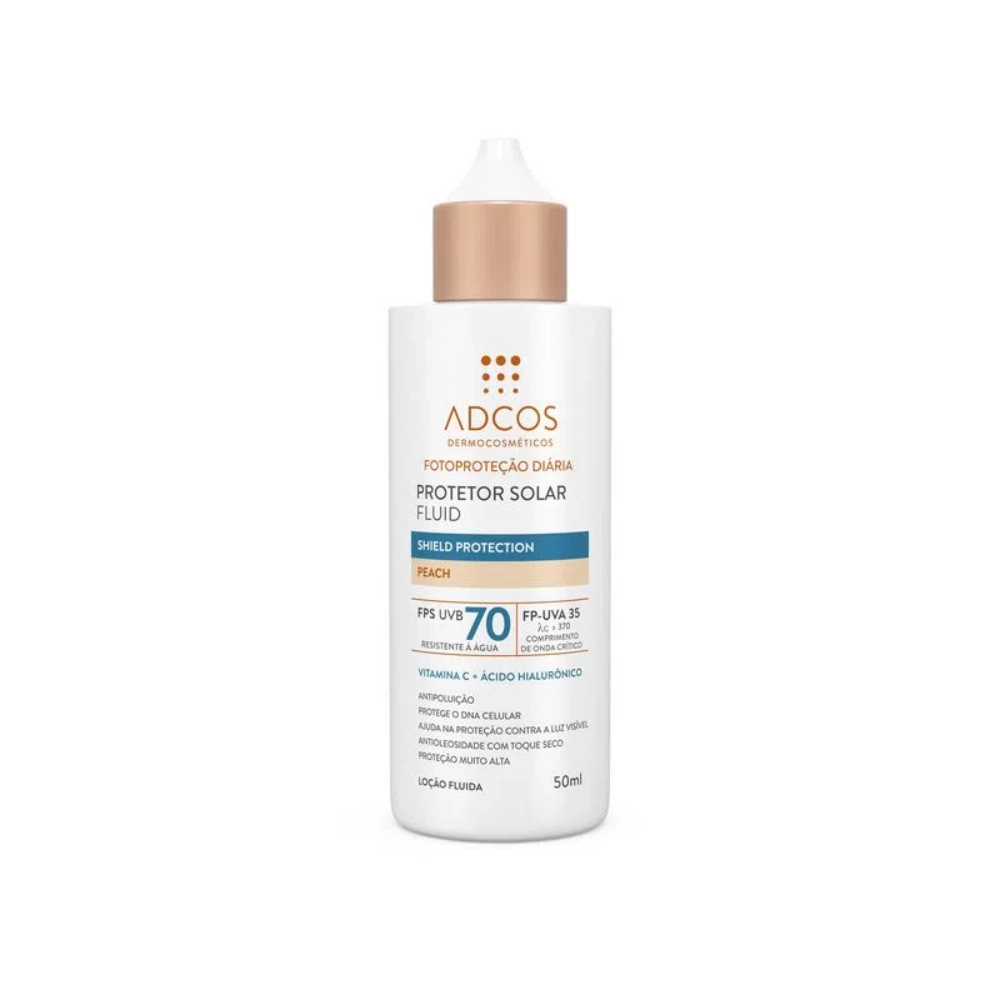 Protetor Solar Adcos Fluid Fps 70 Peach 50ml