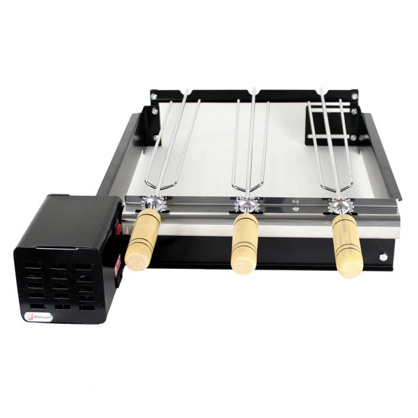 Grill ArtGrill Platinum Baixo com 3 Espetos Bivolt 65cmx12cmx22cm Artmill