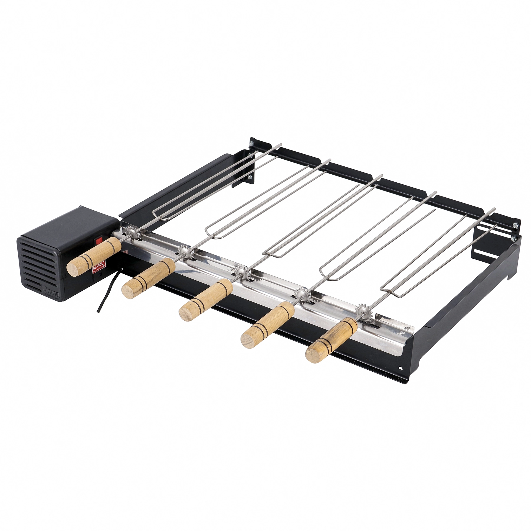 Grill ArtGrill Platinum Baixo com 5 Espetos Bivolt 65cmx12cmx22cm Artmill
