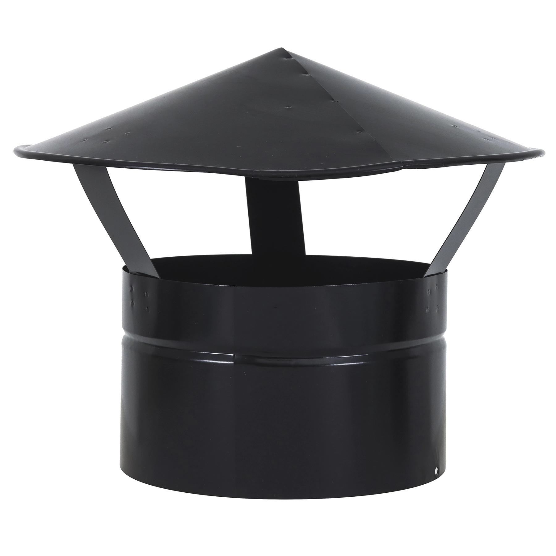 Chapéu Galvanizado com Pintura Eletrostático Preto 8 Polegadas Artmill