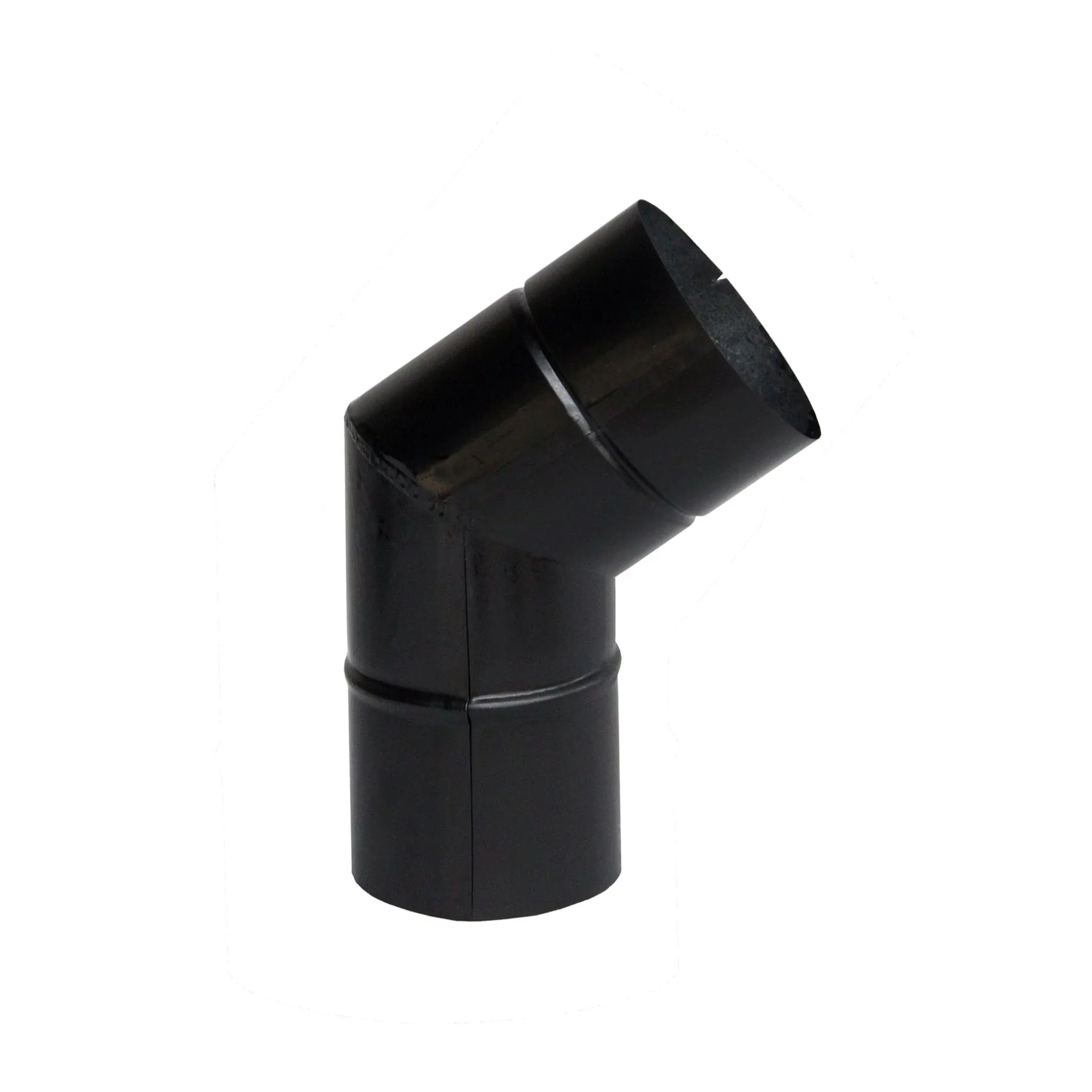 Cotovelo Galvanizado com Pintura Eletrostático Preto 6 Polegadas Artmill