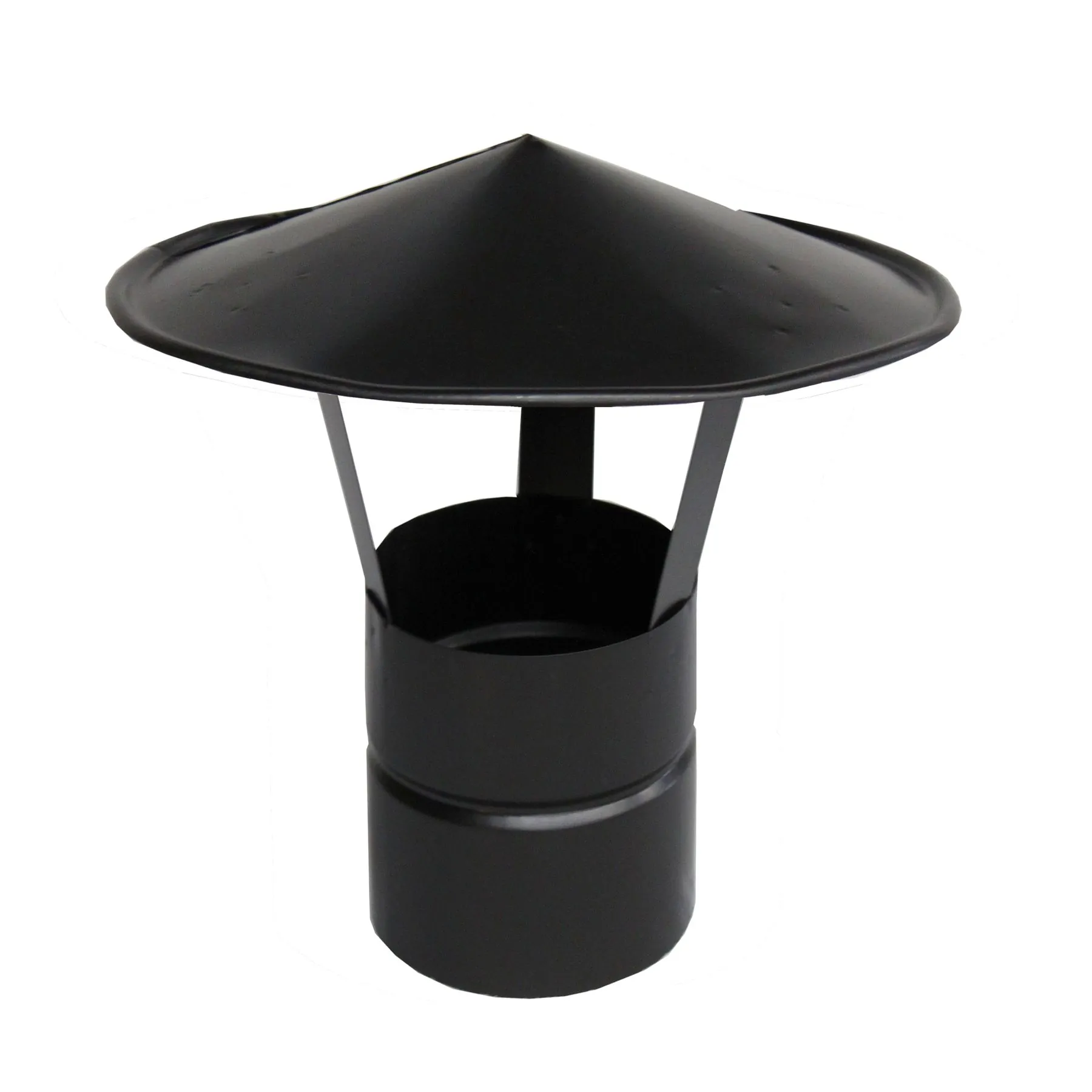 Chapéu Galvanizado com Pintura Eletrostático Preto 4 Polegadas Artmill