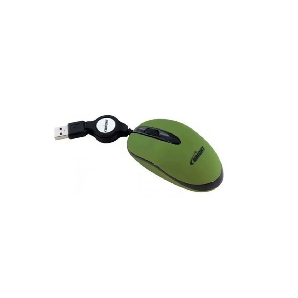 Mouse Bright Retratil Verde Usb 0148 1unidade