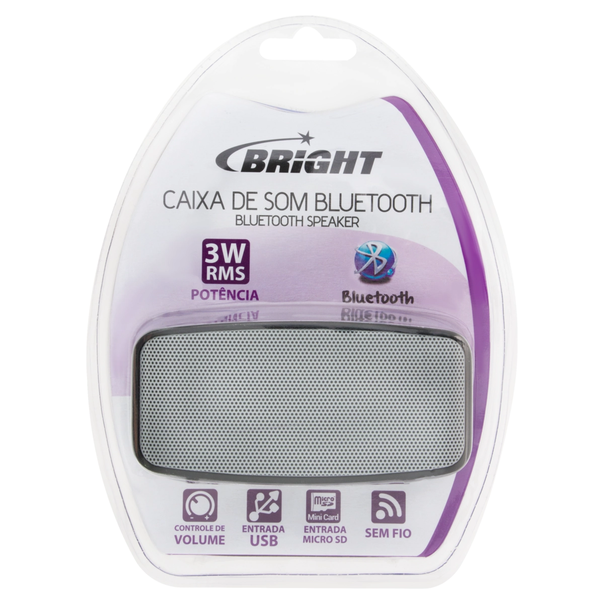 Caixa De Som Bluetooth 3w Rms Bright