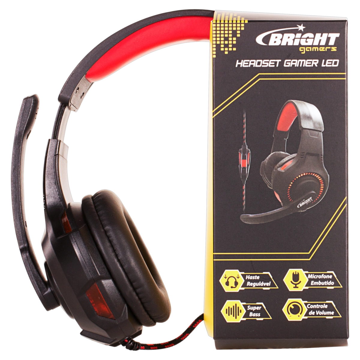 Fone De Ouvido Gamer Led Bright