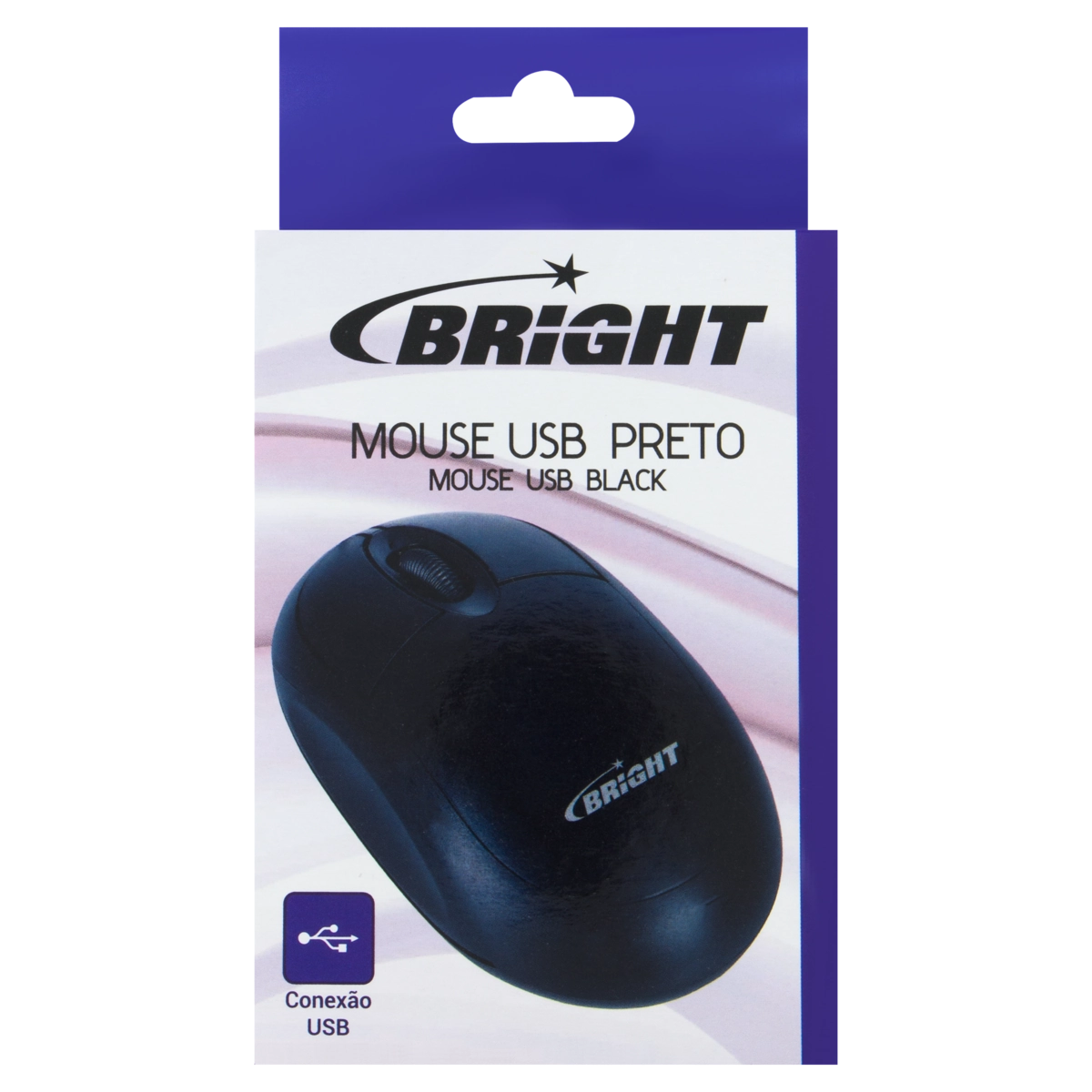 Mouse Com Fio Usb Preto Bright