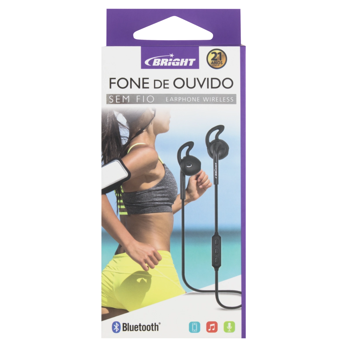 Fone De Ouvido Bluetooth Sem Fio Bright