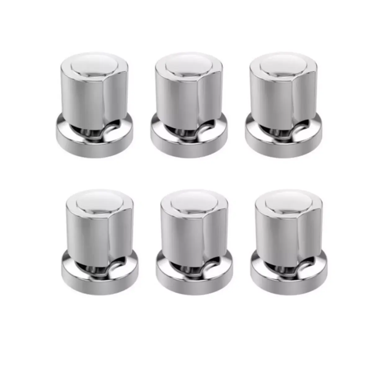 Kit 6 Peças Acabamento Registro 1/2 A 3/4 Padão Deca C40 Prata Brilhante