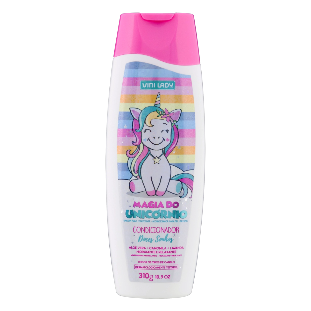 Condicionador Doces Sonhos Vini Lady Kids Magia Do Unicórnio Frasco 310g