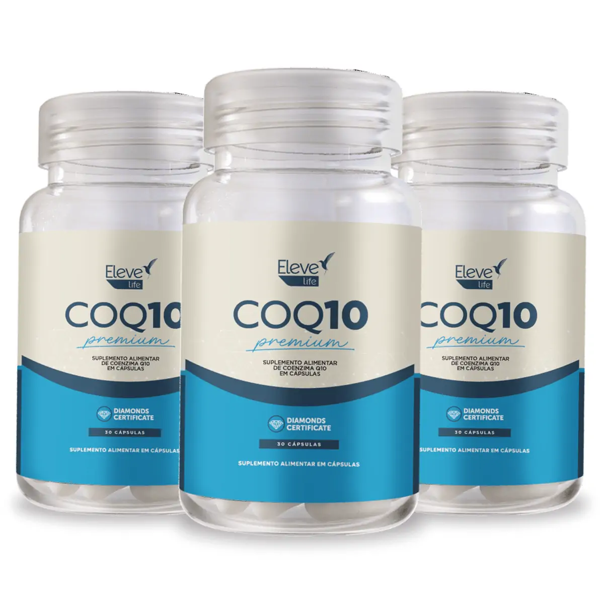 Coenzima Q10 - energia das células e antioxidante - 90 dias - 90 cápsulas + E-book