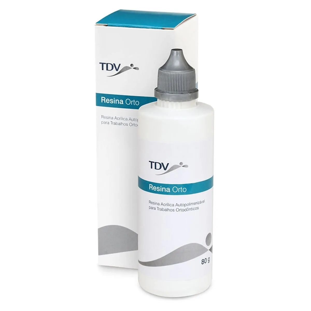 Resina Acrílica Autopolimerizavel Orto Fluorescente 80g - Tdv - Resina Acrílica Autopolimerizavel Or