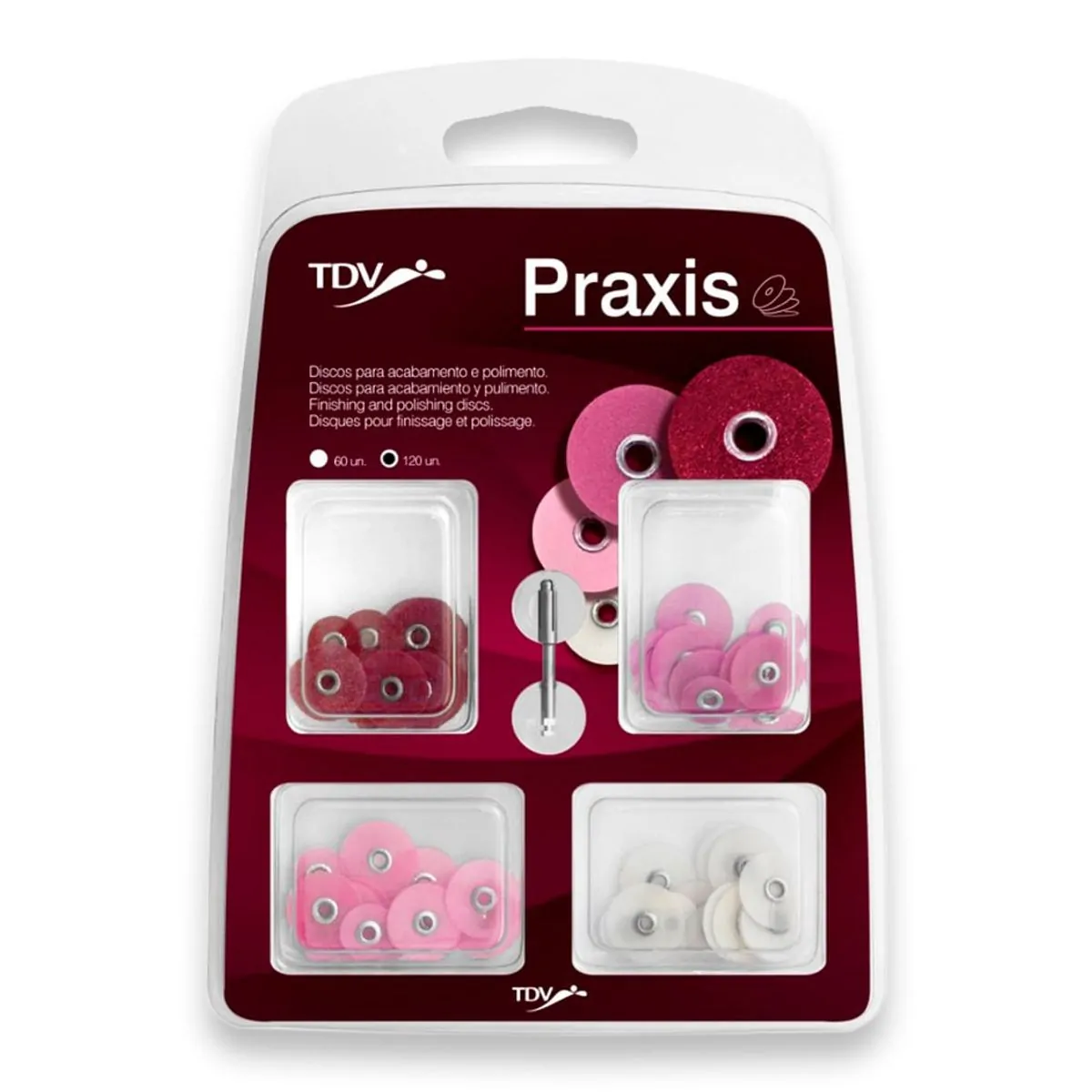Praxis com 120 Discos Mistos + Mandril - TDV