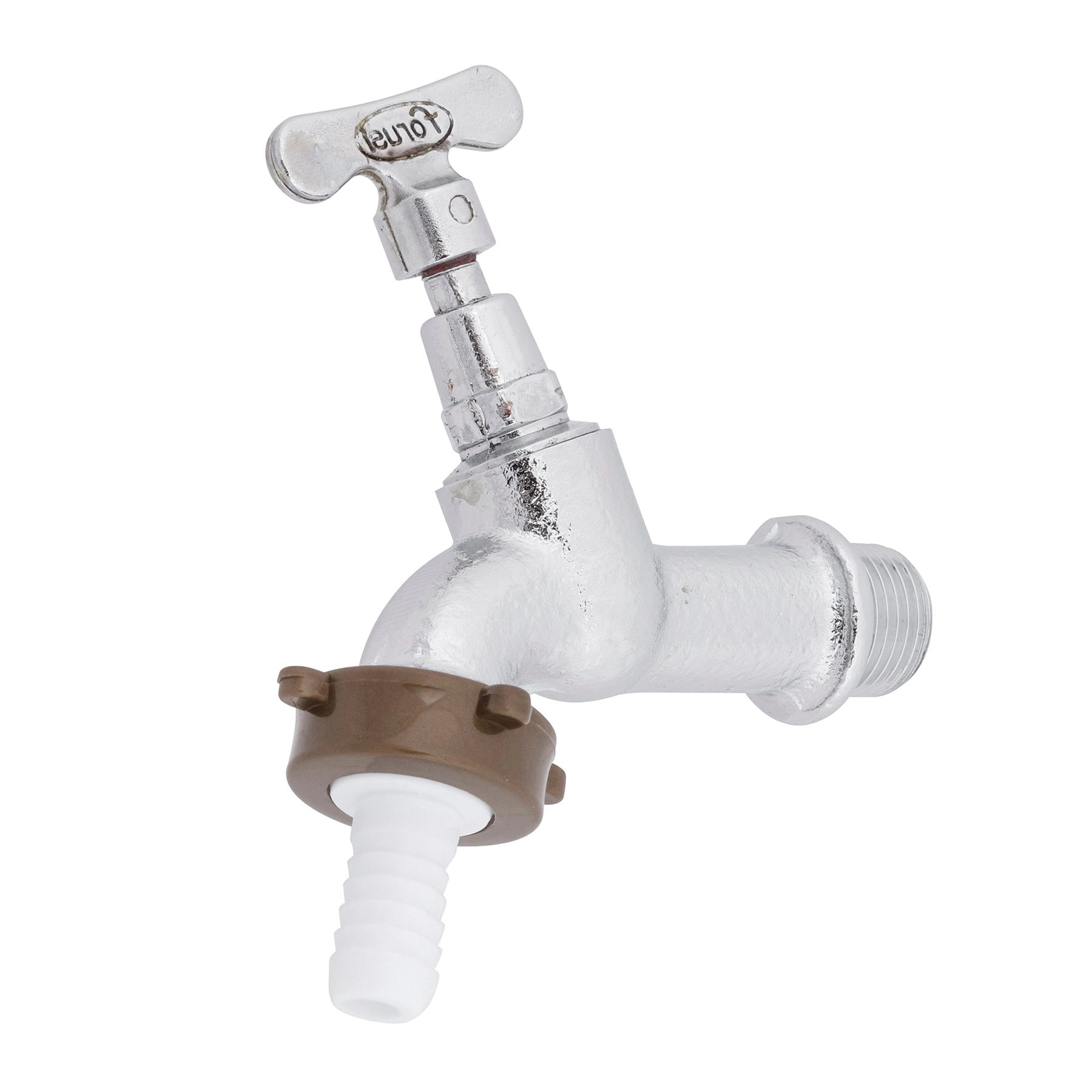 Torneira de Parede para Jardim com Bica Reta Cromada 525 Forusi