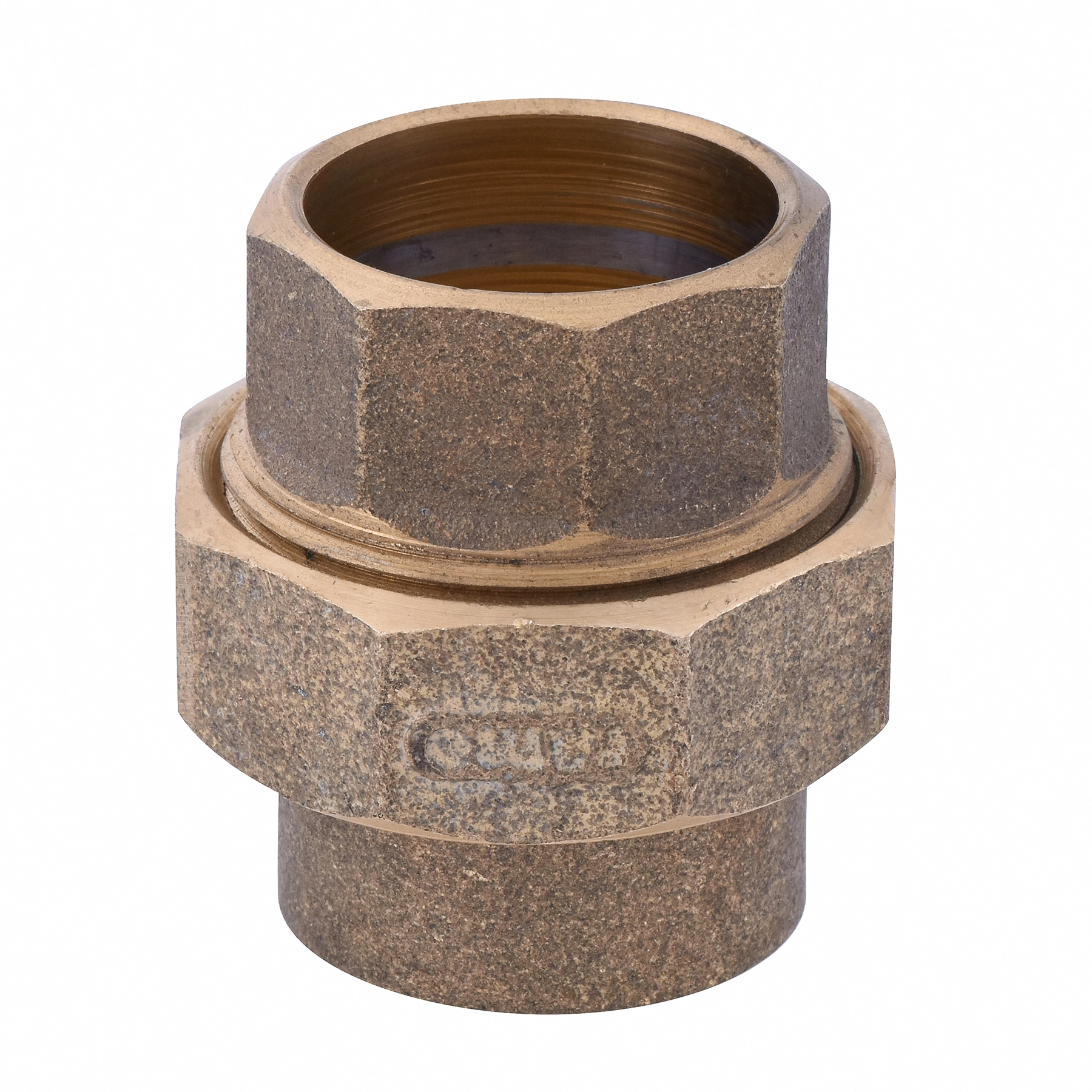União Latão Liso Água Quente e Fria 35mm ou 1.1/4" Ramo
