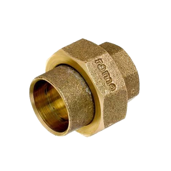 União Latão Liso Água Quente e Fria 42mm ou 1.1/2" Ramo