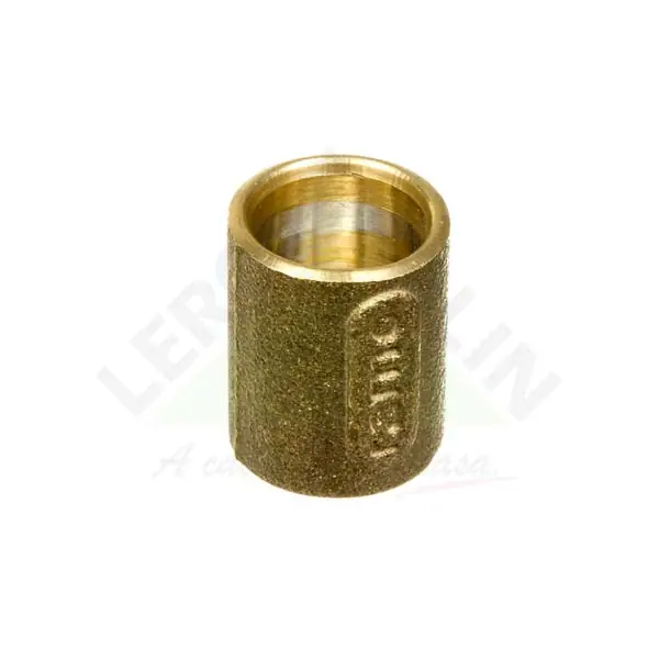Luva Passante Latão Liso Água Quente e Fria 15mm ou 1/2" Ramo