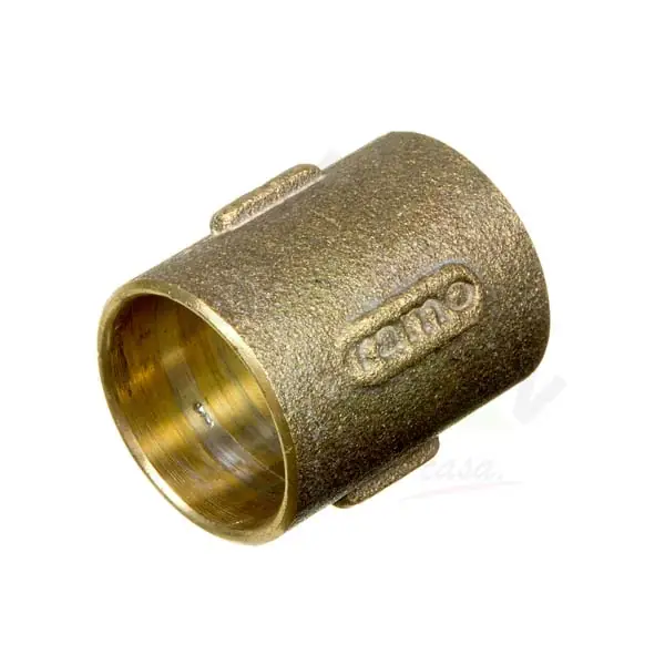 Luva Passante Latão Liso Água Quente e Fria 28mm ou 1" Ramo