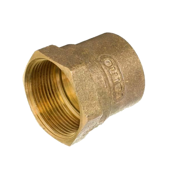 Conector Fêmea Latão Roscável e Liso Água Quente e Fria 42mm ou 1.1/2" Ramo
