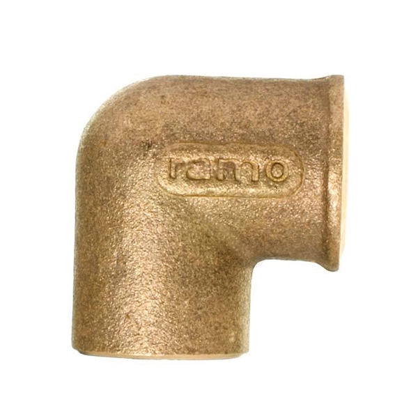 Joelho de Redução 90° Latão Roscável e Liso Água Quente e Fria 22x28mm ou 3/4"x1" Ramo