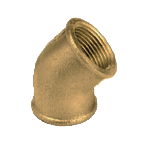 Joelho 45° Latão Roscável Água Quente e Fria 28mm ou 1" Ramo